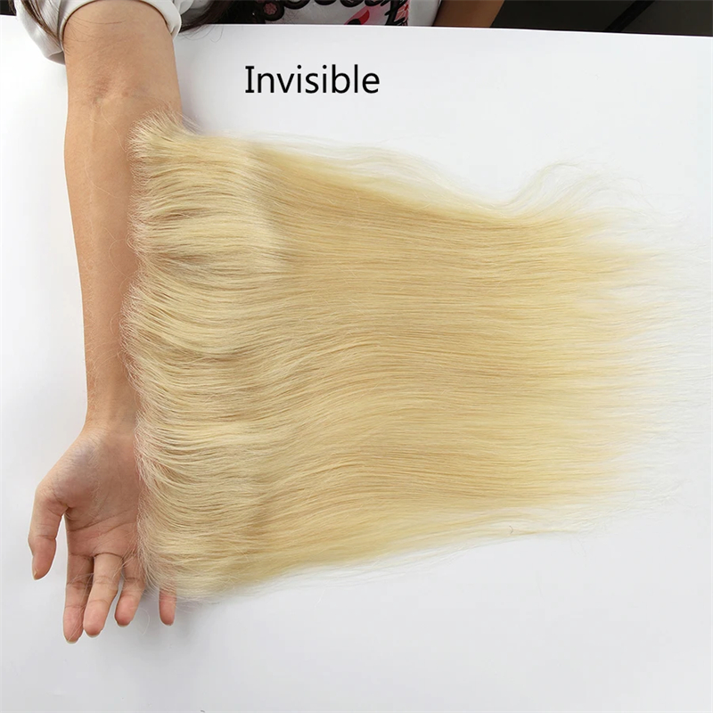 #613 HD Lace Closure Virgin Hair Natural Straight Lace Frontal Closure - 图片 8